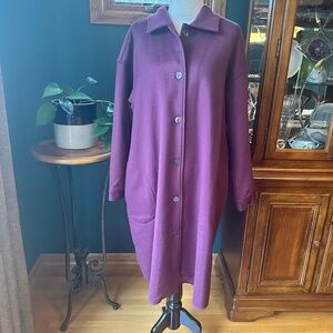 J. Jill Pure Jill Burgundy Shacket NWOT XL